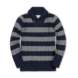 Shawl Collar Cable Sweater