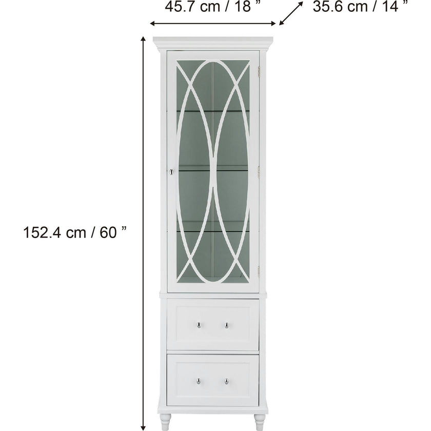 Florence Wooden Linen Tower Cabinet With Storage