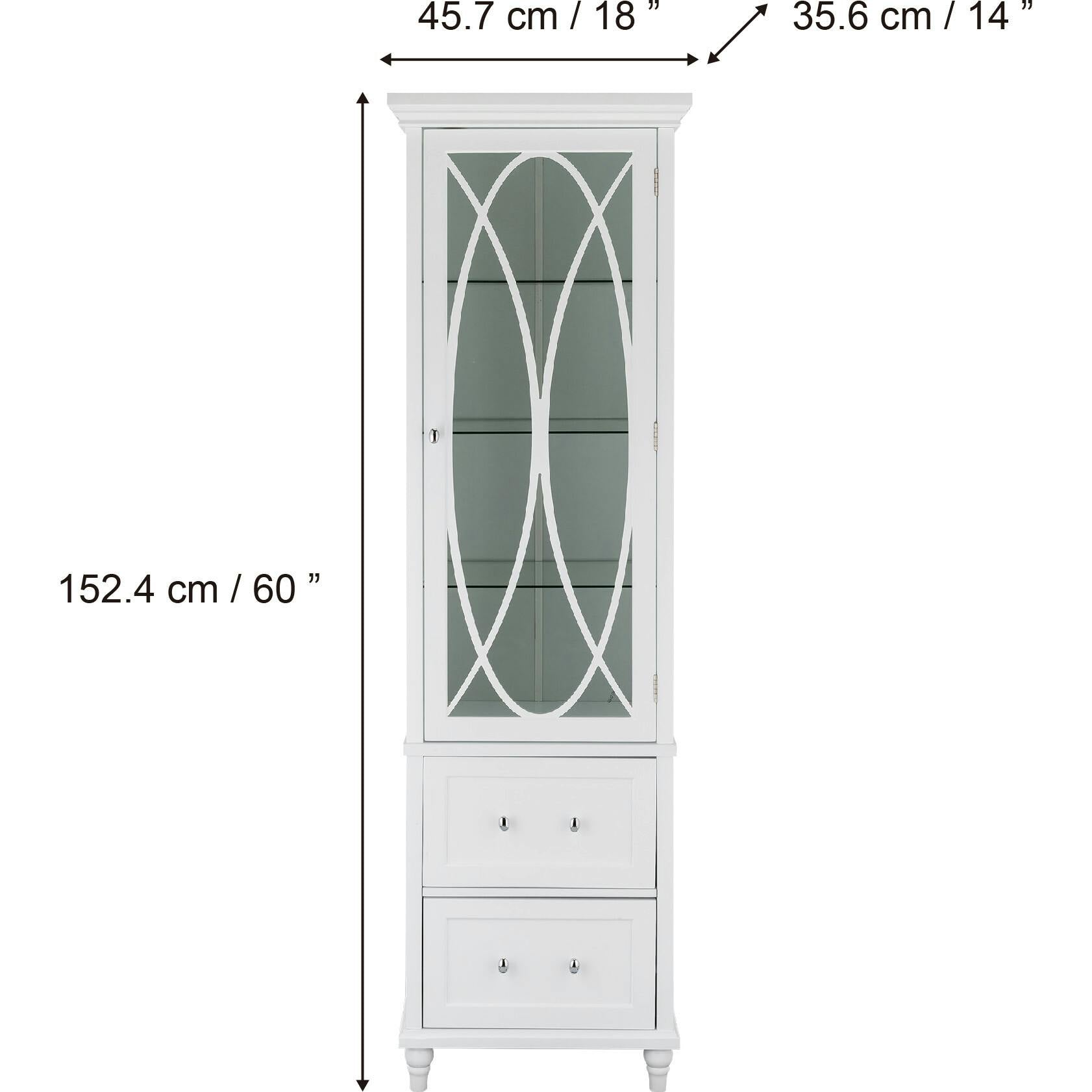 Florence Wooden Linen Tower Cabinet With Storage