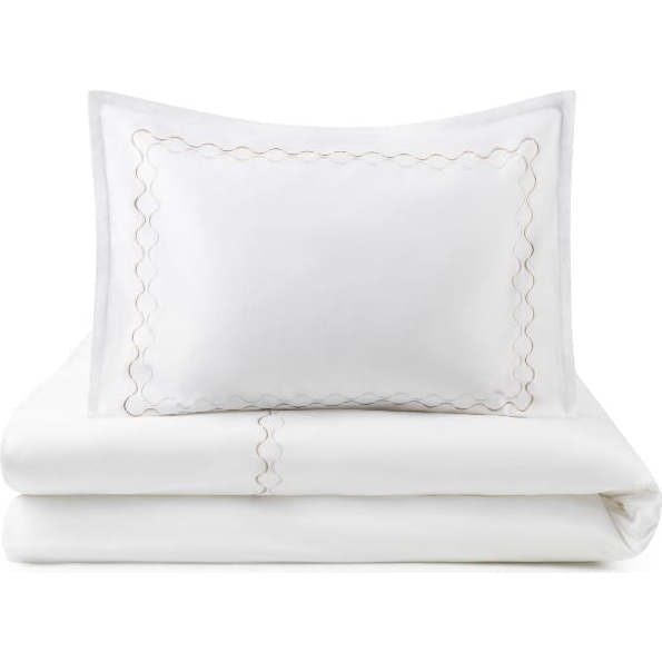 Alps Embroidered Border Crib & Toddler Duvet