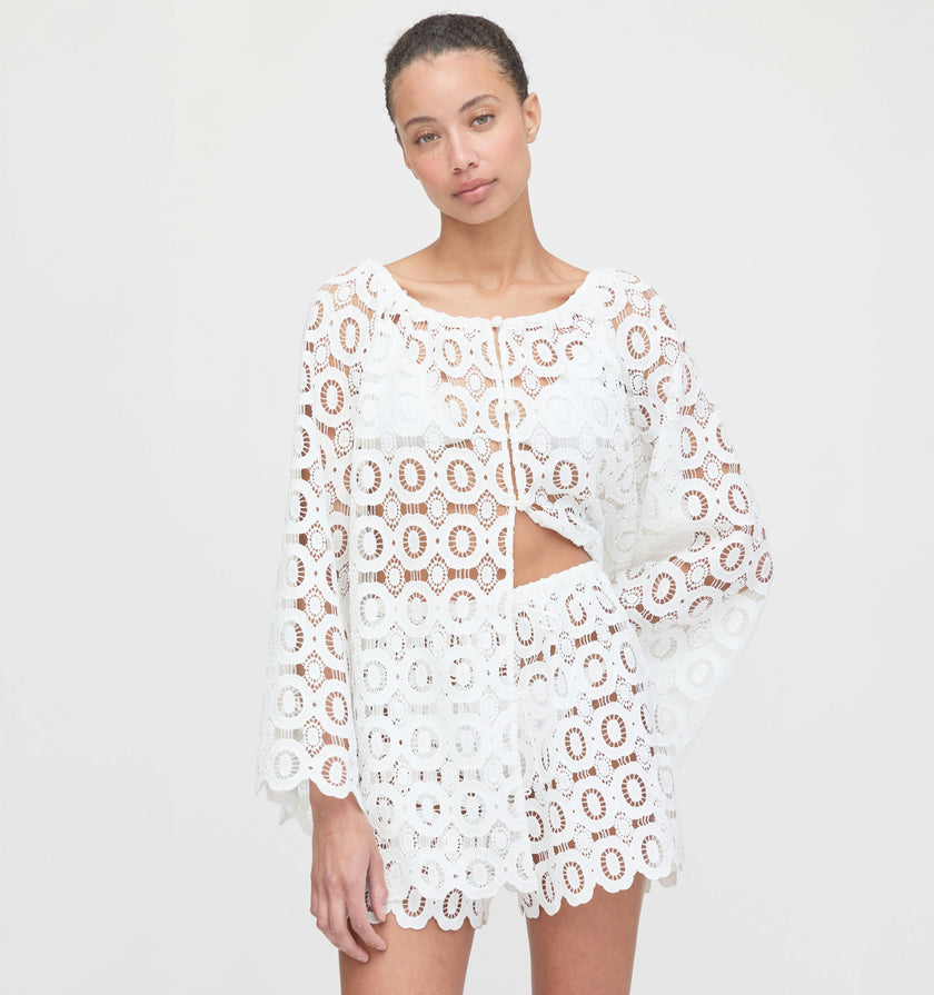 The Kaya Short - White Broderie