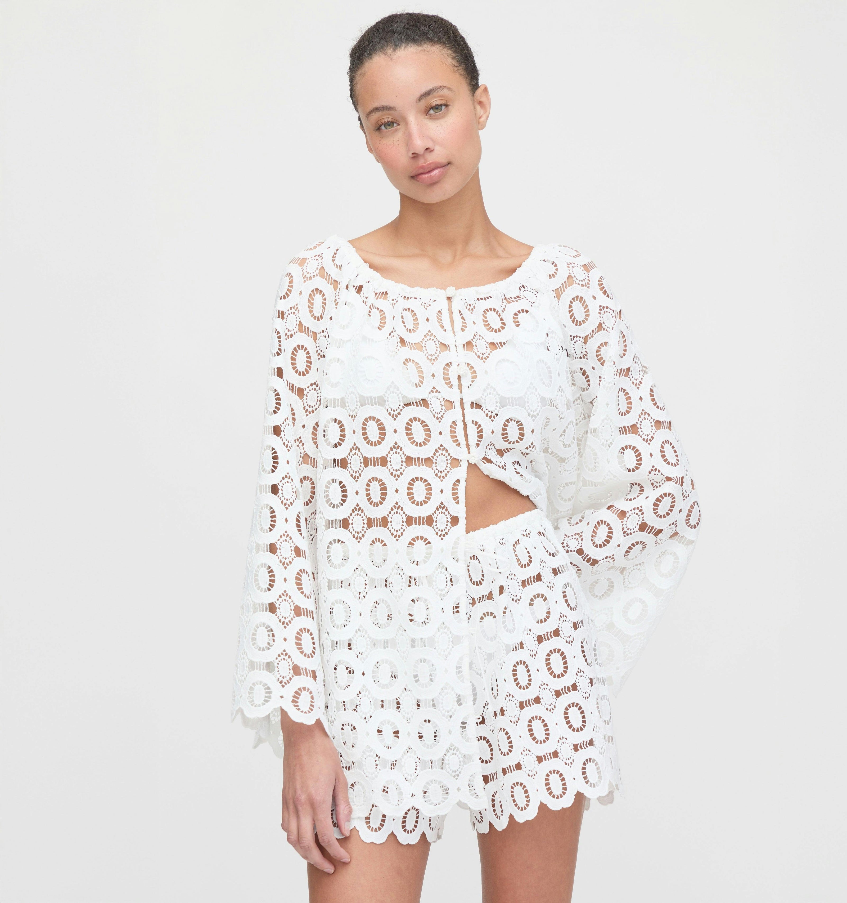 The Kaya Short - White Broderie