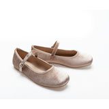 Powder Michelle Satin Velvet Flats