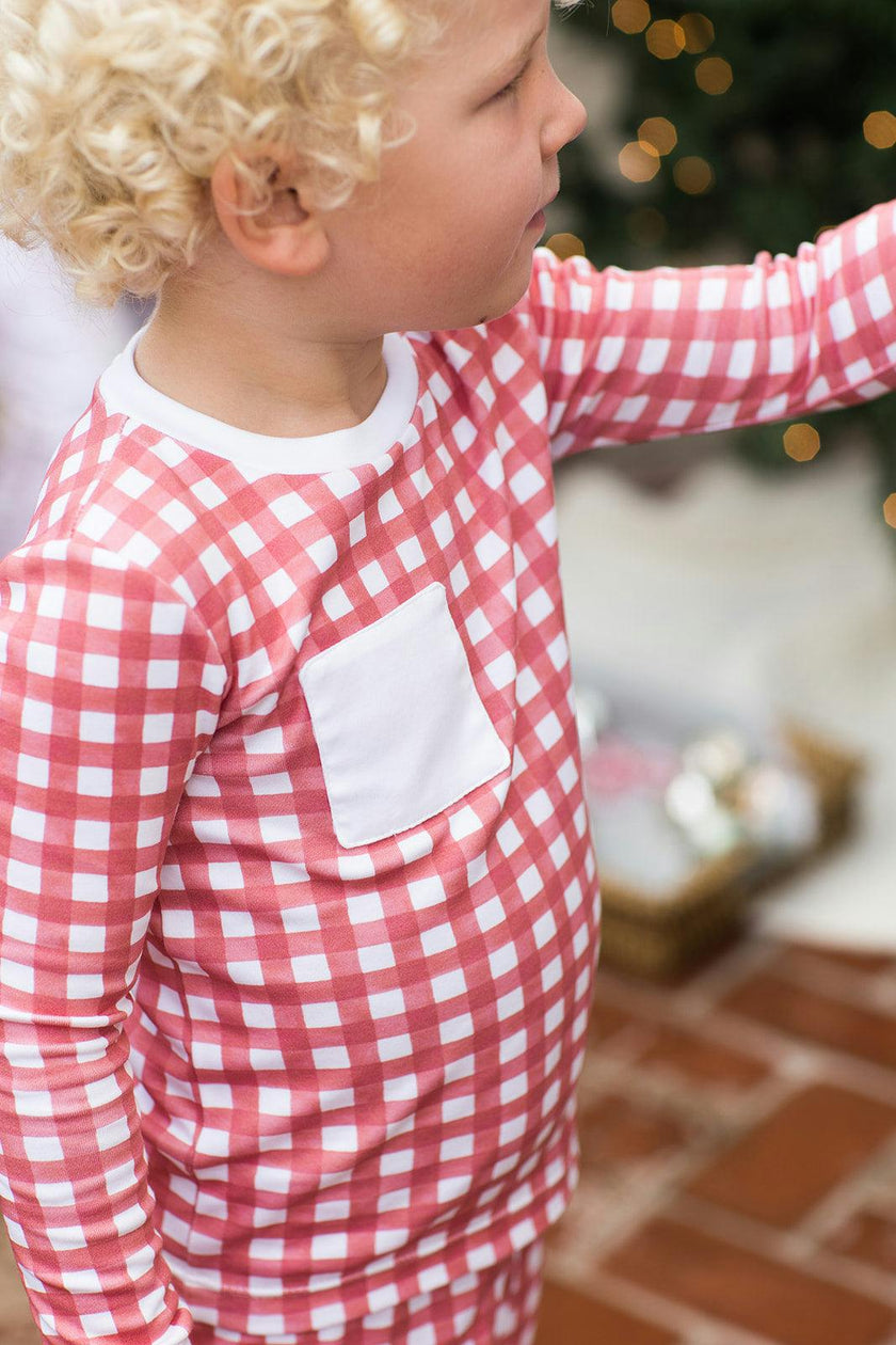Peppermint Check Boys Pajama