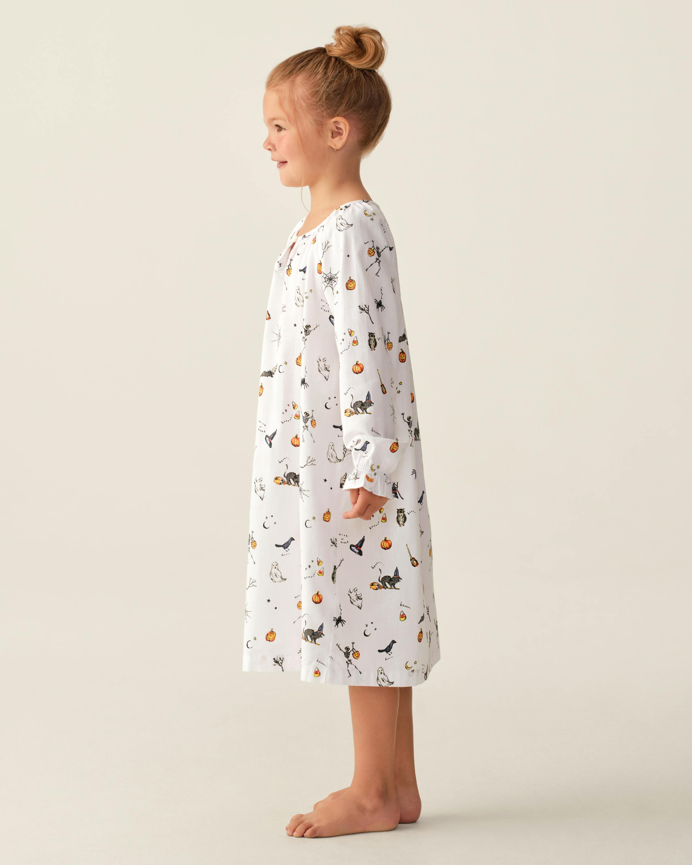 Girl's Twill Delphine Nightgown in Trick or Treat