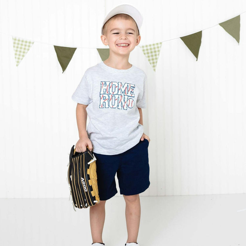 Home Run Patch Short Sleeve T-Shirt - Ash