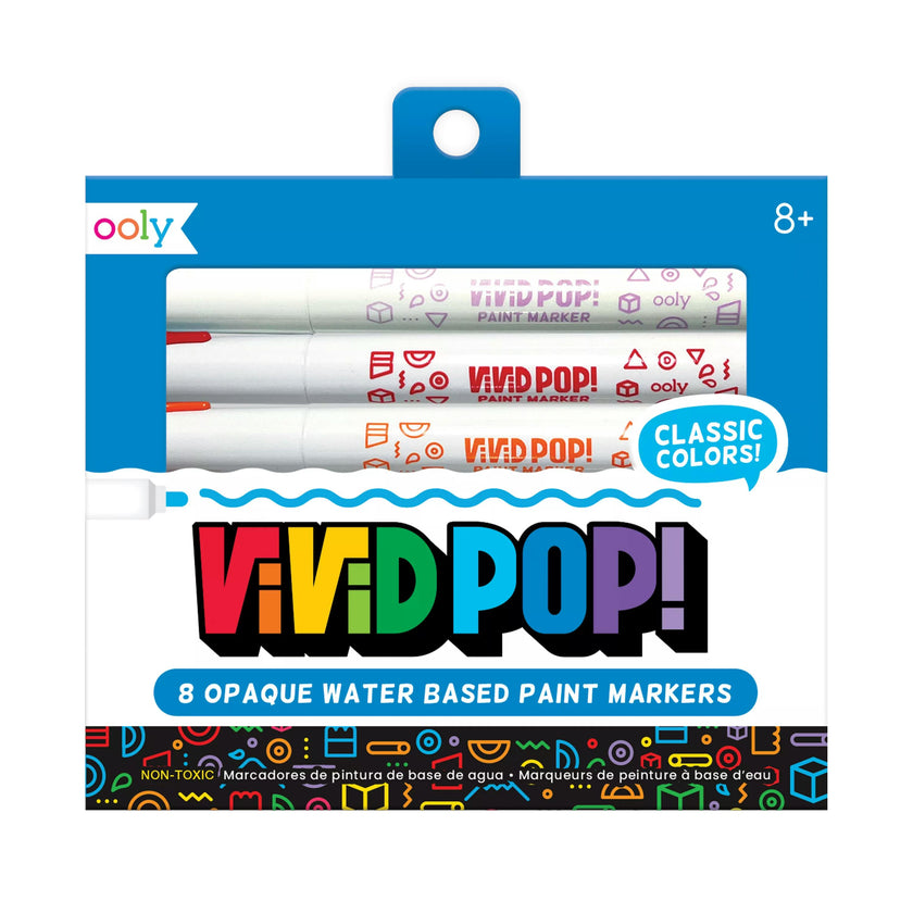 Vivid Pop! Water Based Paint Markers - Classic - Set of 8