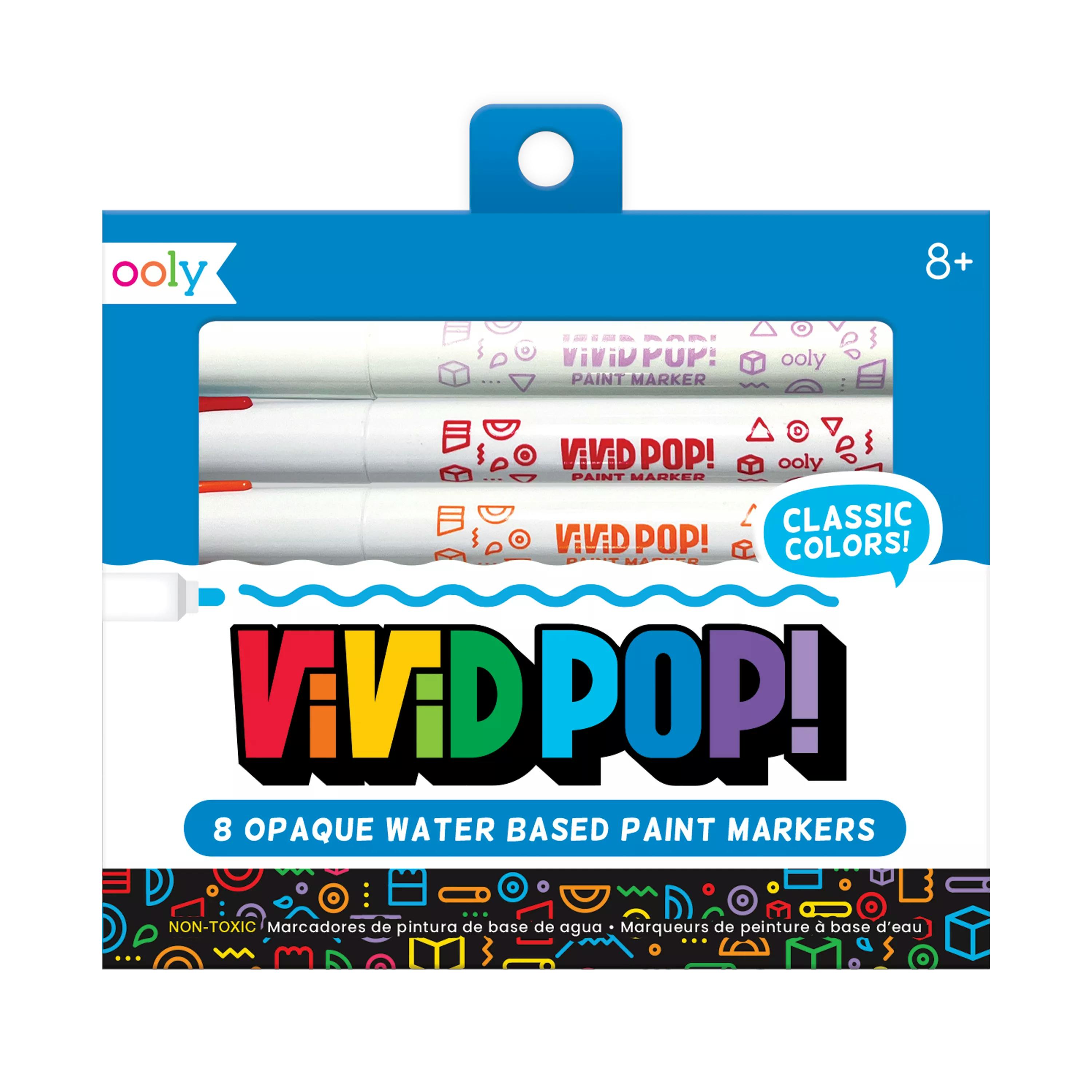 Vivid Pop! Water Based Paint Markers - Set of 8