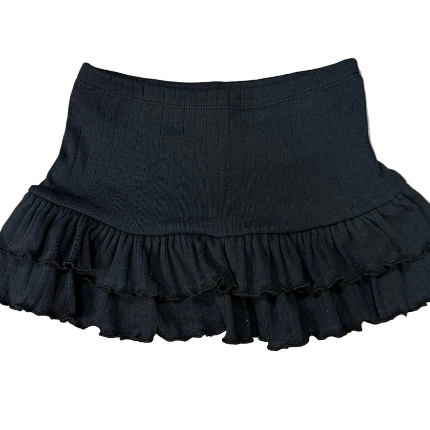 Girls Pointelle Ruffle Skirt
