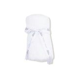 Chenille - White Stroller Blanket