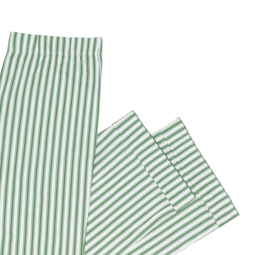 women's boxwood ticking stripe collared pima pajamas set
