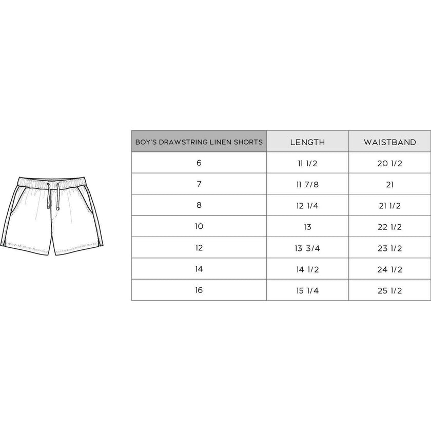 Boy's Drawstring Linen Shorts
