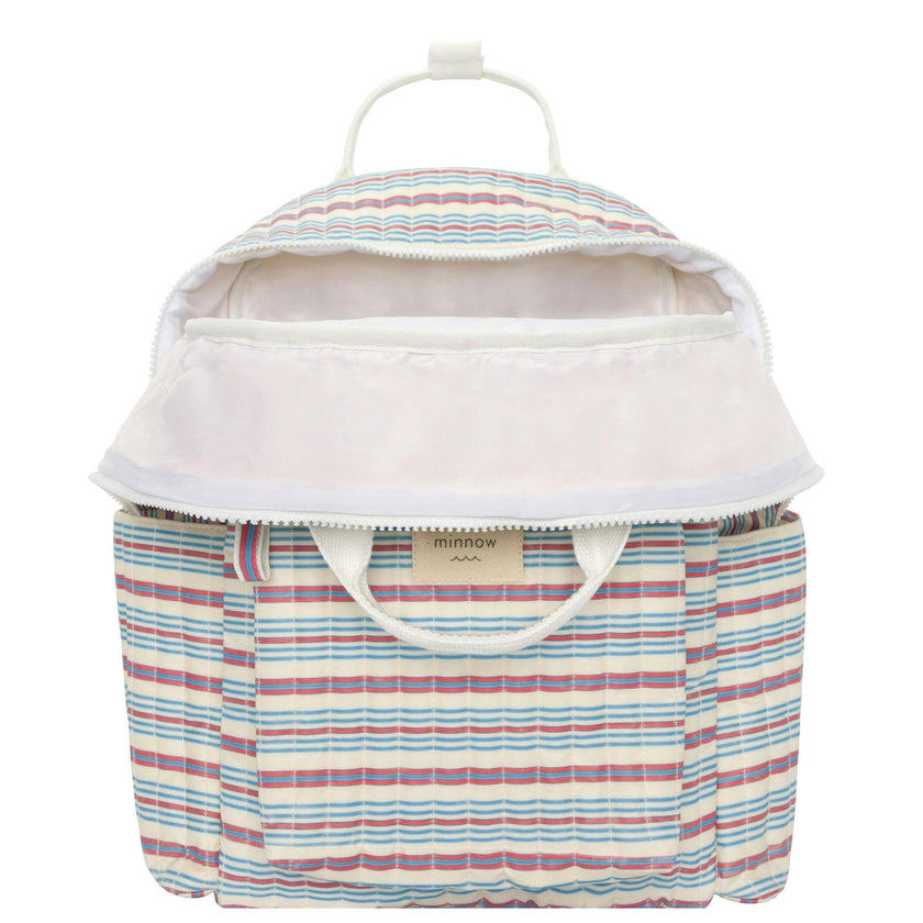 vintage stripe coated everyday backpack