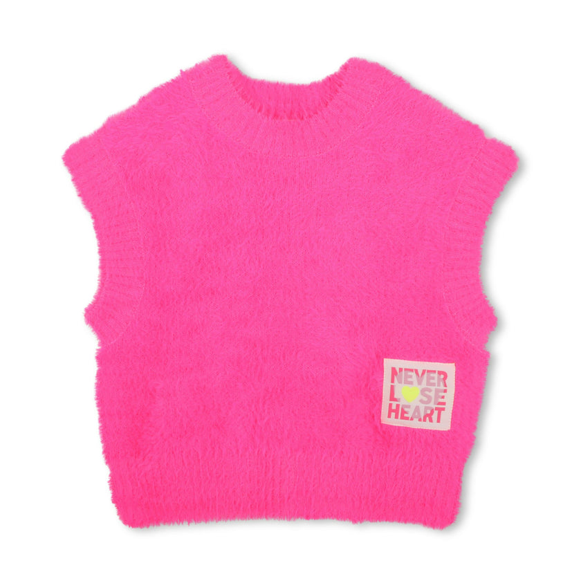 Pink Fluffy Knit Sweater