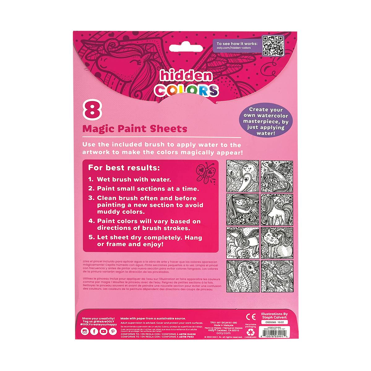 Hidden Colors Magic Paint Sheets - Magic Friends