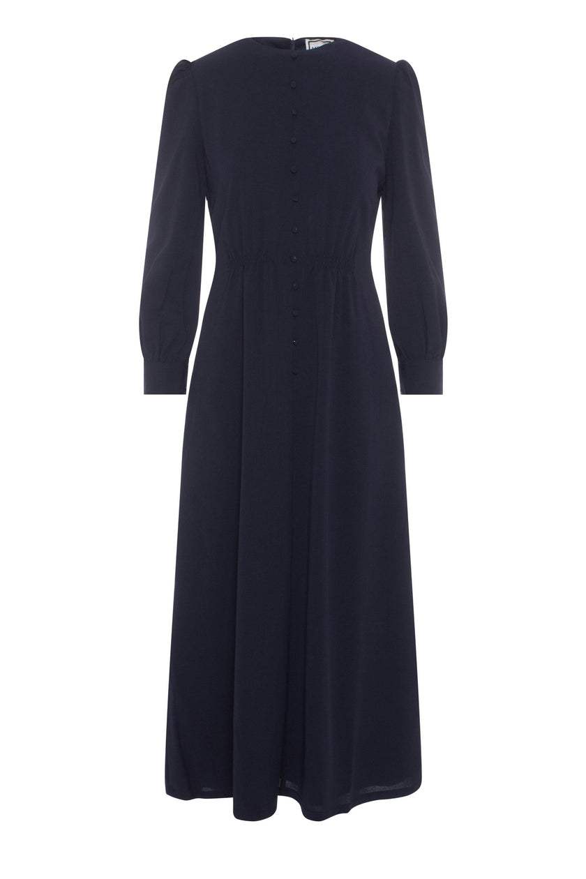 Linen Midi Button Dress