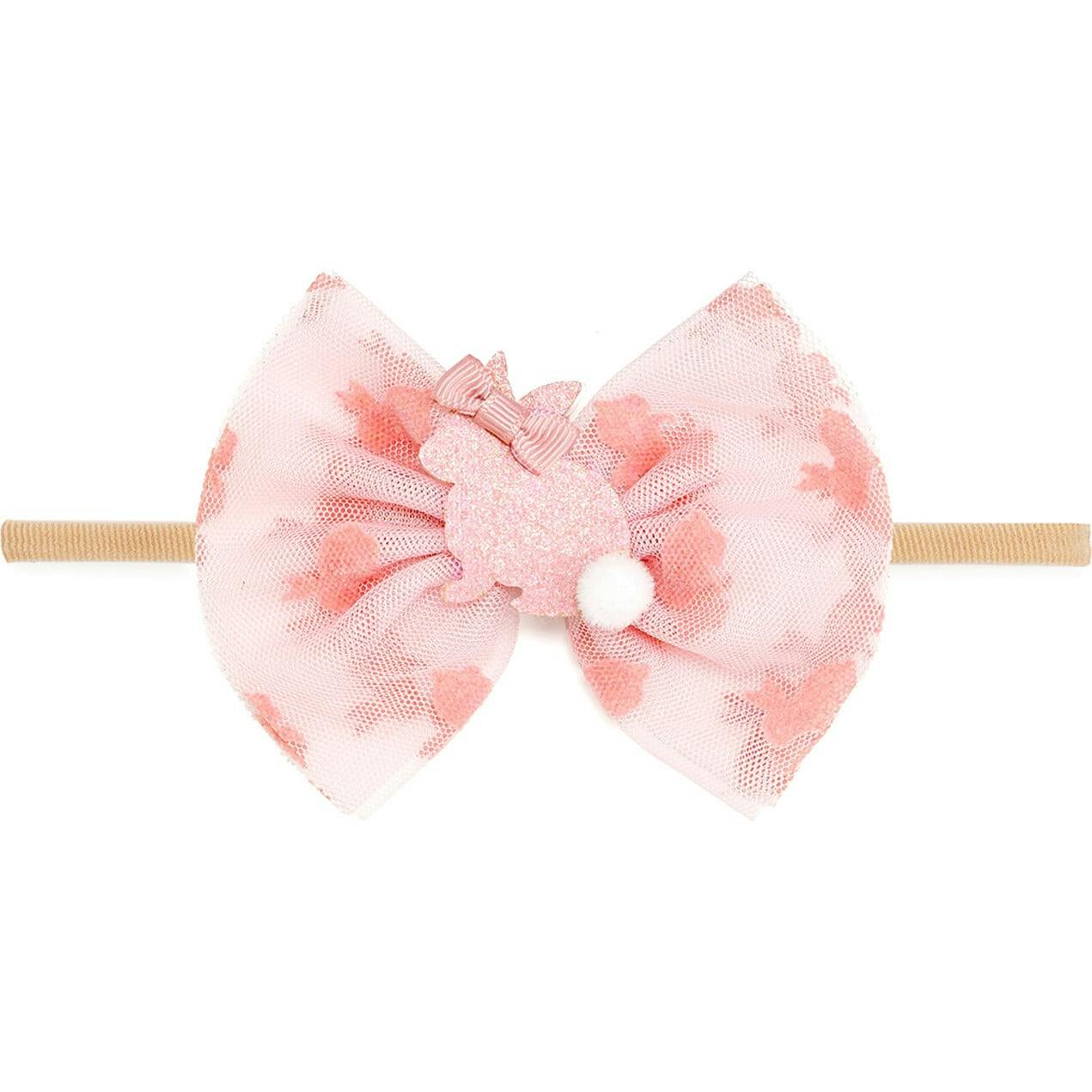 Honey Bunny Easter Tulle Bow Baby Headband
