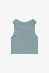Rayon Rib Shirred Sleeveless Tank