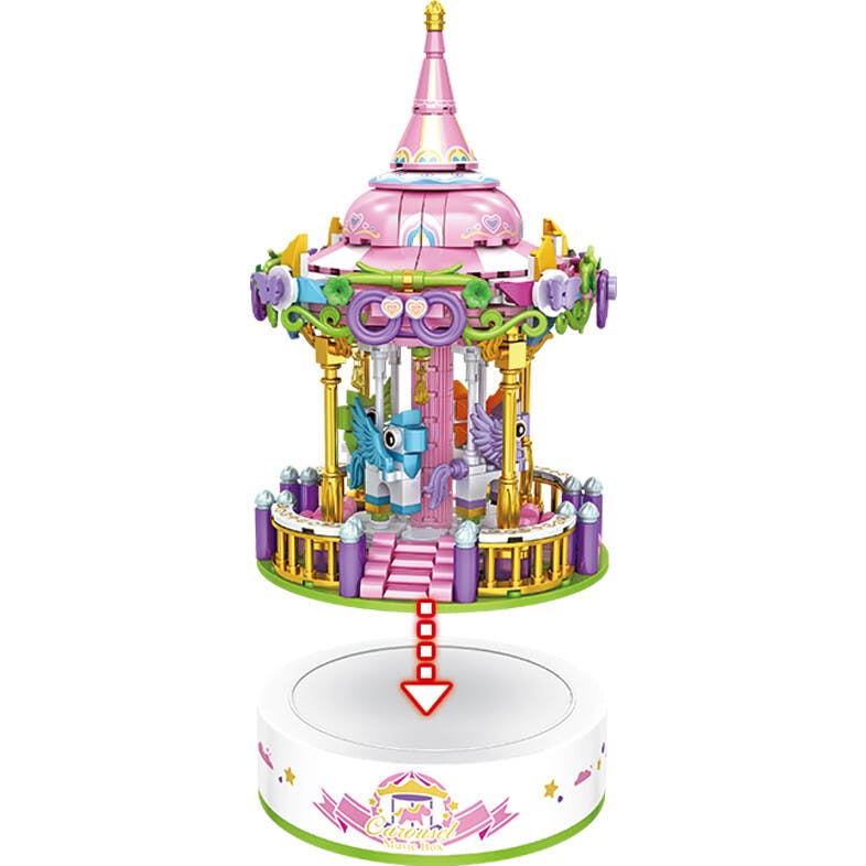 Contixo Carousel Building Block Set W/ Music Box