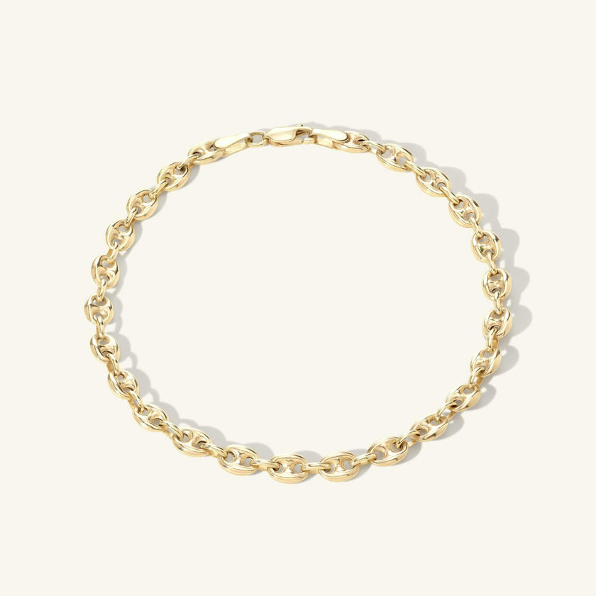 Puffed Mariner Chain Bracelet