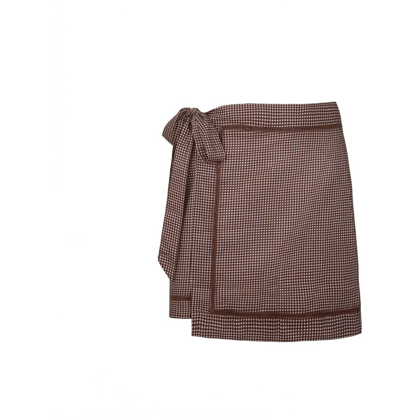women's cocoa gingham short pareo