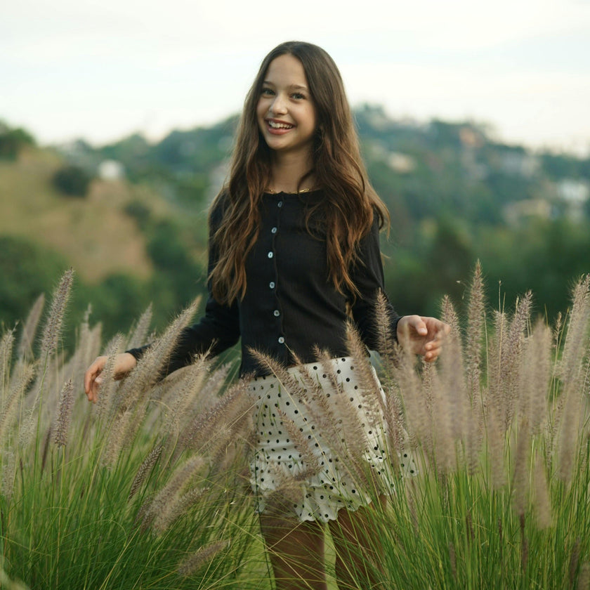 Girls Pointelle Cardigan