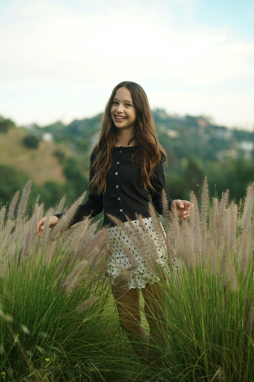 Girls Pointelle Cardigan