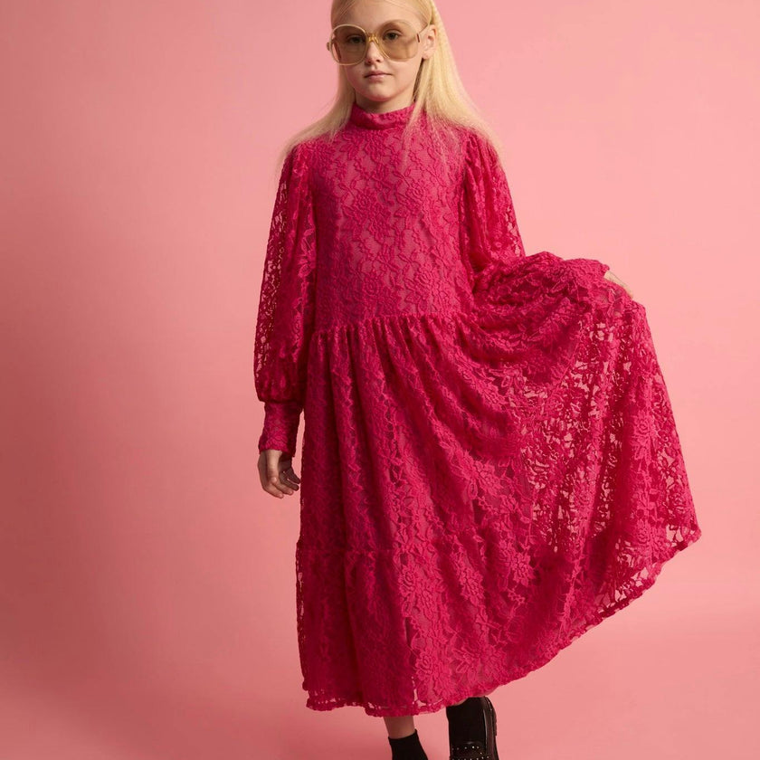 Lace Dress Fuchsia