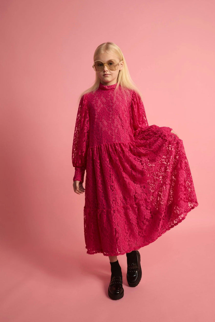 Lace Dress Fuchsia
