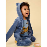 Easy Fit Velour Baby Joggers, Blue