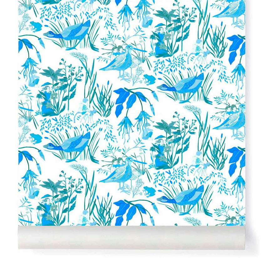 Wallpaper LUCIOLES color Bleu