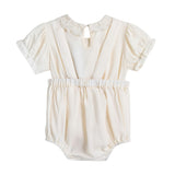 Cream Romper with Lace Detail
