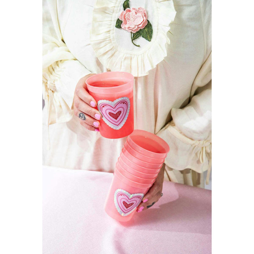 Heart Color Changing 12Oz Cups (8 count)