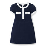 The Button Sweater Dress, navy blue