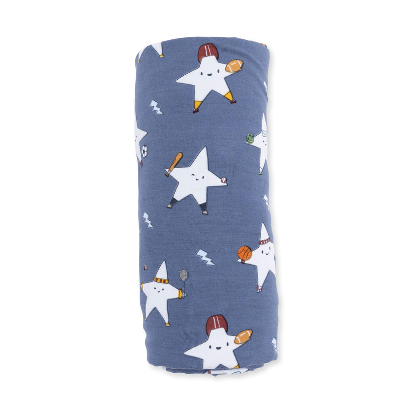 Sports All Stars Glow in the Dark - Swaddle Blanket
