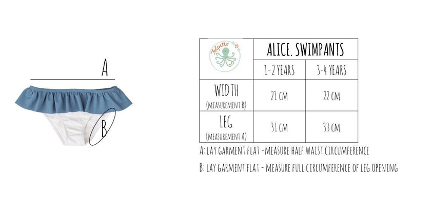 Alice swim pants - Dustyblue
