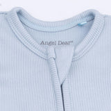 Solid Niagara Mist Rib - 2 Way Zipper Footie