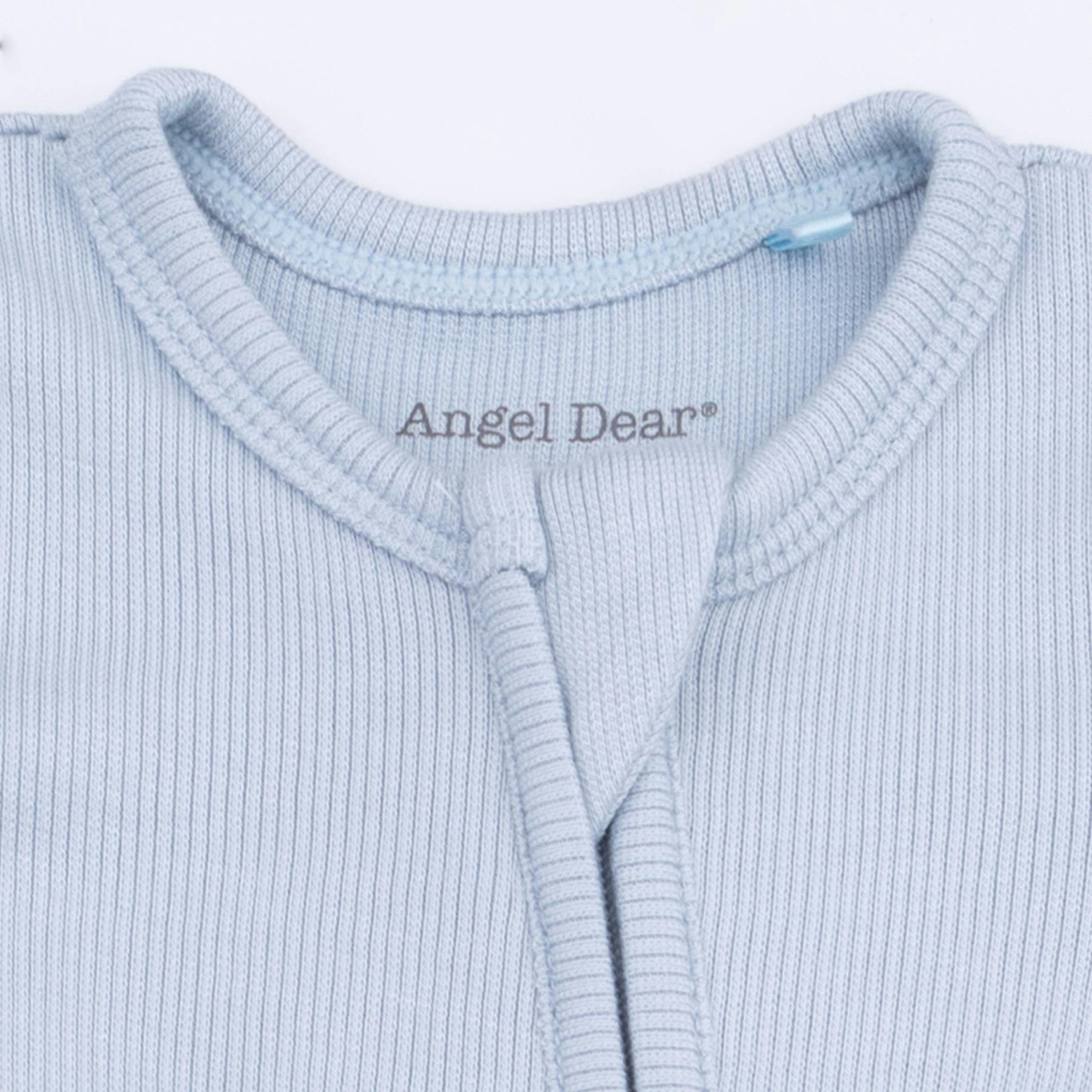 Solid Niagara Mist Rib - 2 Way Zipper Footie