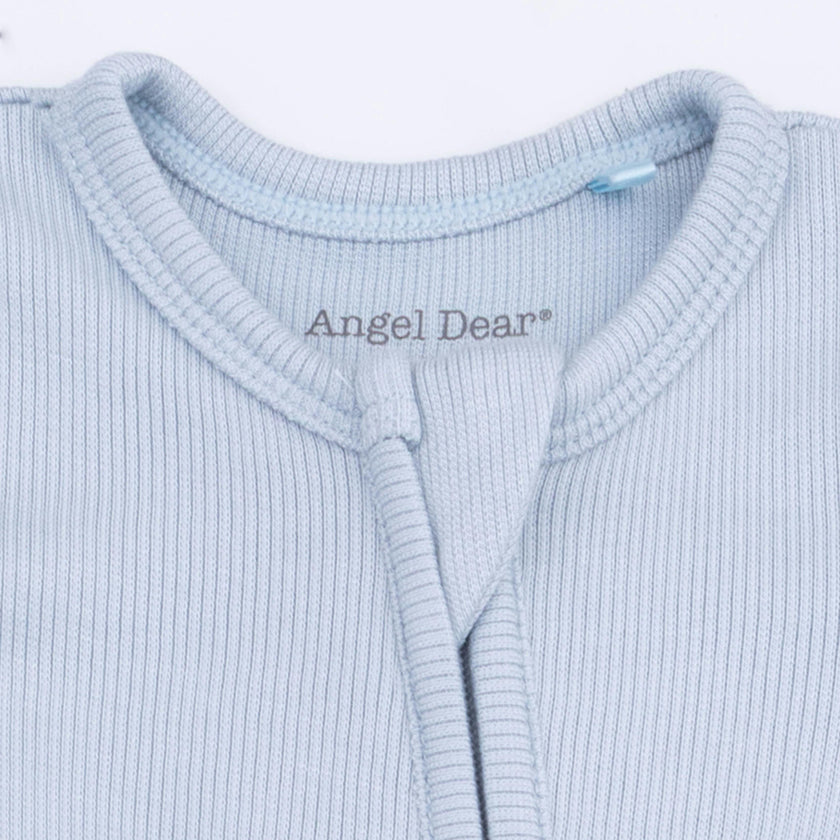 Solid Niagara Mist Rib - 2 Way Zipper Footie