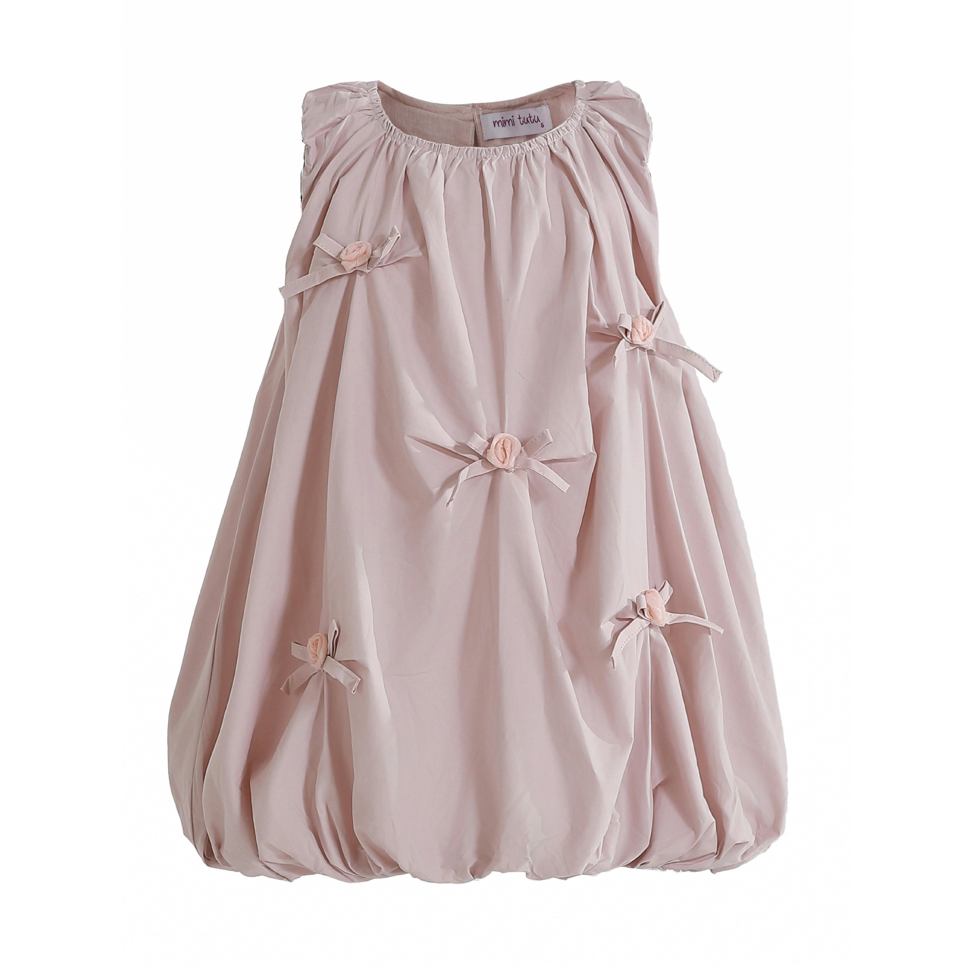 Pink Verona Bow Rosette Balloon Dress