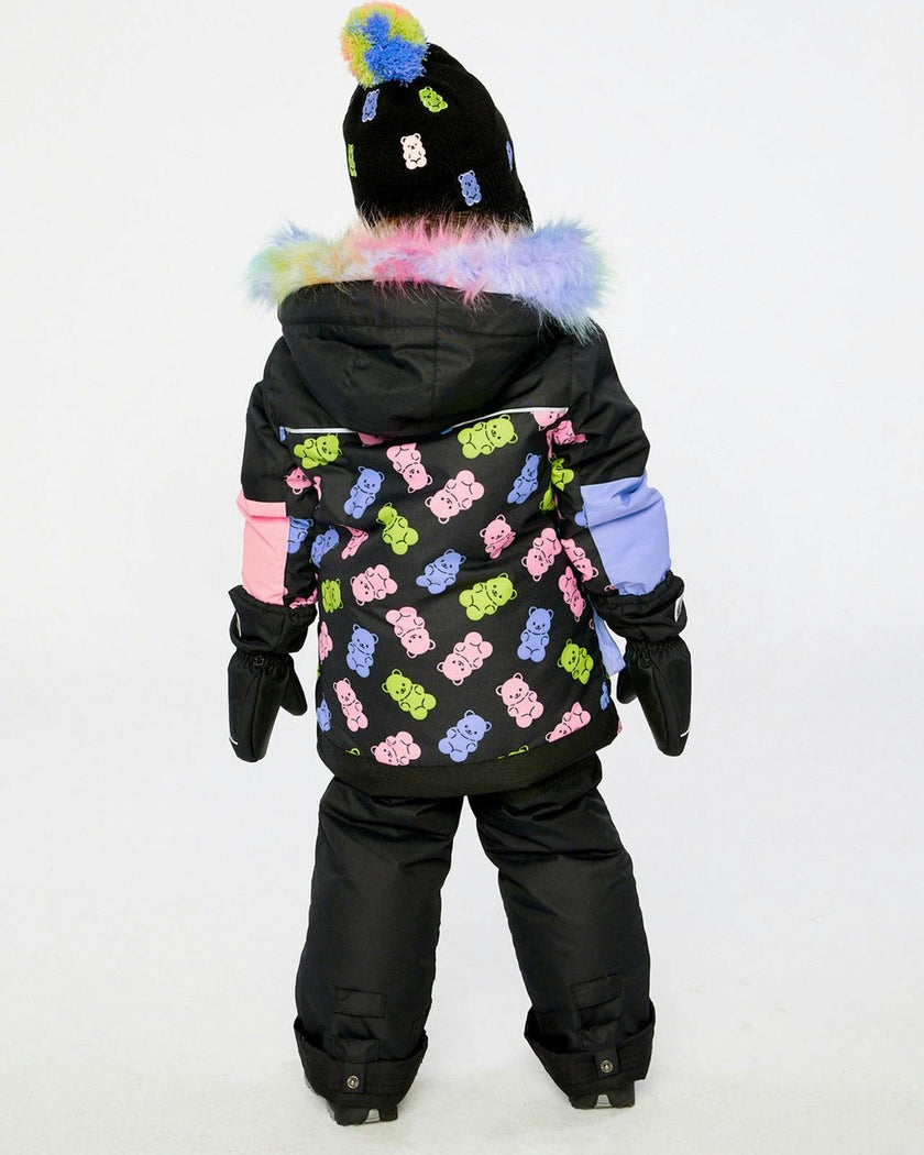 Two Piece Play Snowsuit Black Gummy Bear Print