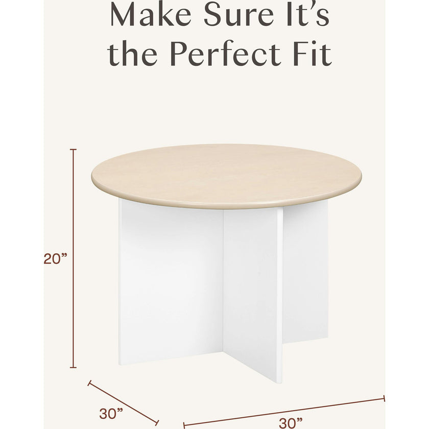Nessa Nesting Play Table in White and Washed Natural