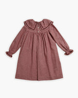 Pierrot Dress Burgundy Minicheck