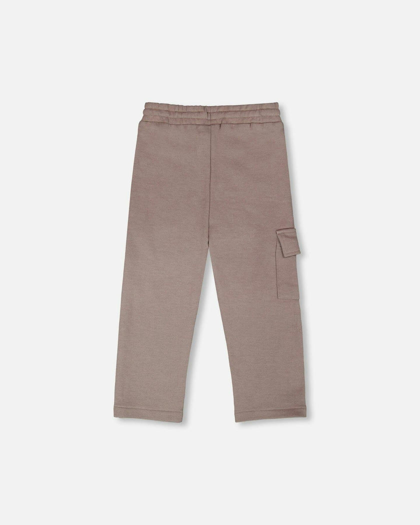 French Terry Sweatpants With Cargo Pocket Taupe