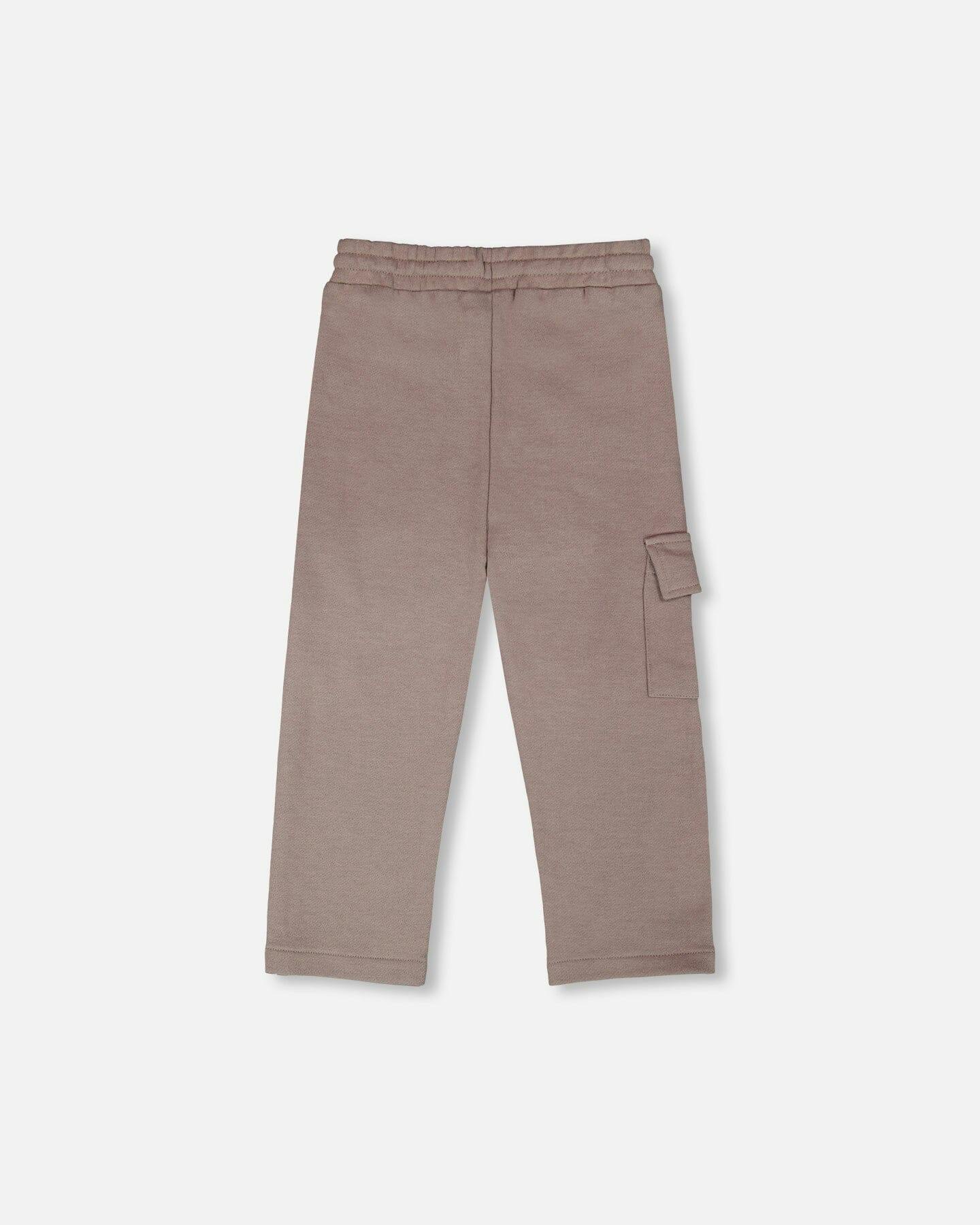 French Terry Sweatpants With Cargo Pocket Taupe