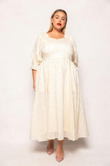 Tindra Dress in Cream Sequin