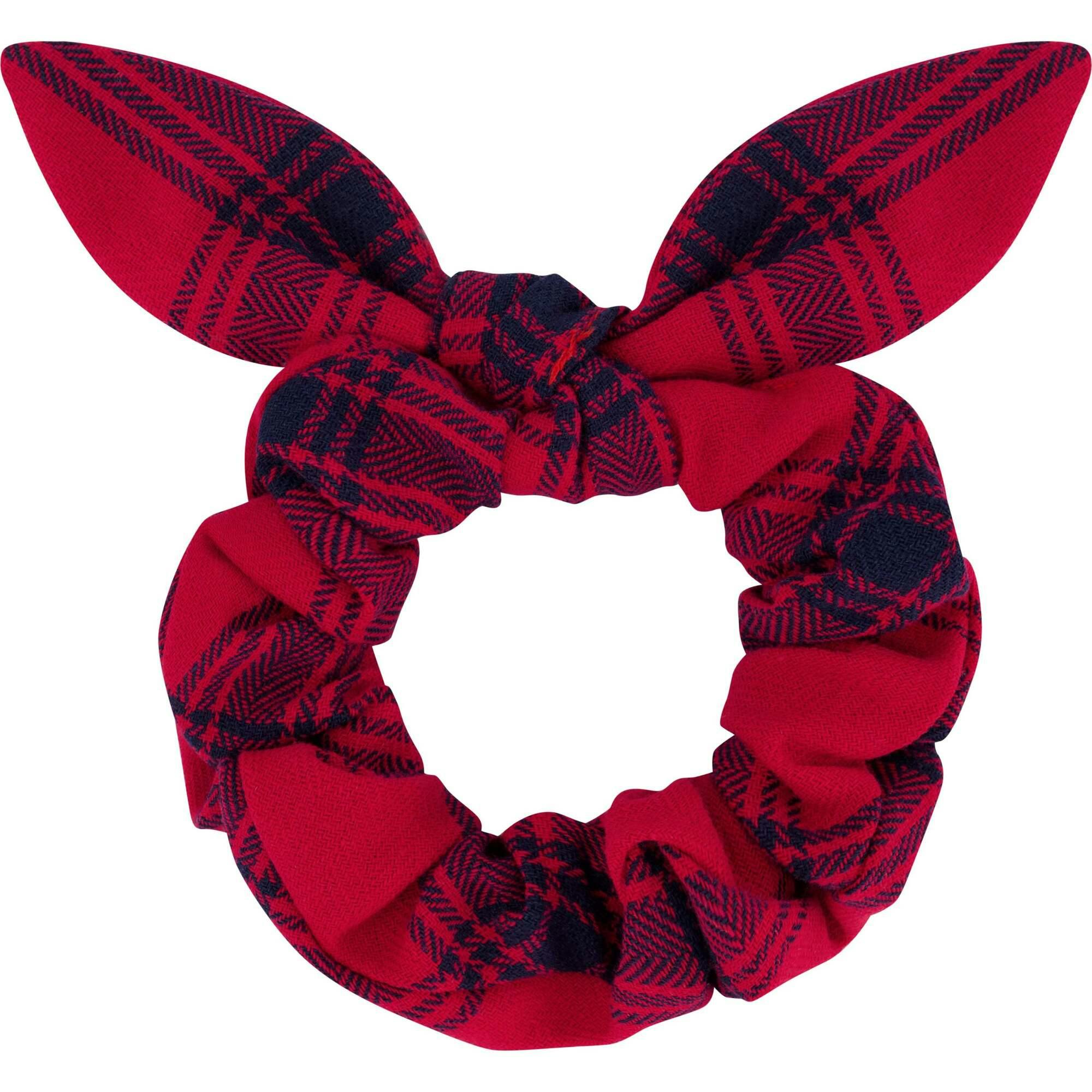 Preppy Holiday Scrunchy With Bow