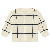 BONTON Windowpane Misty Baby Sweater