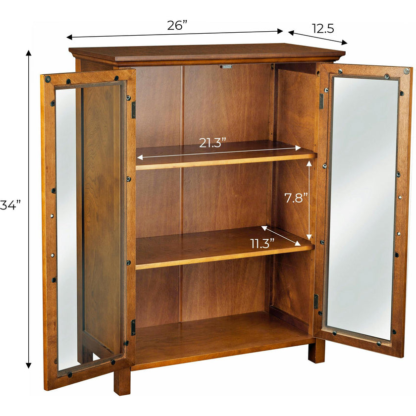 Avery Wooden 2 Door Floor Cabinet with Storage