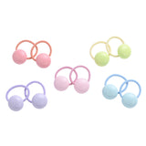 Button & Flower Hair Tie Set